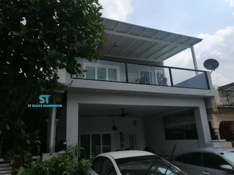 Balcony Glass With Aluminium Frame — Balcony Glass Railing by ST Glass Aluminium thumbnail 2