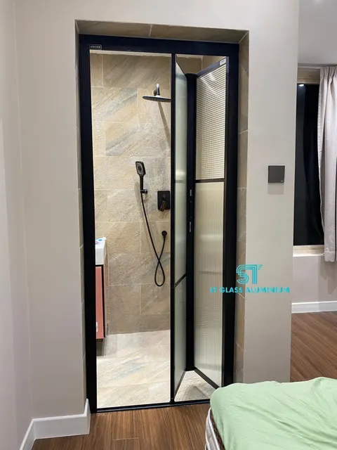 Rib Glass Bifold — Bifold Door by ST Glass Aluminium thumbnail 3