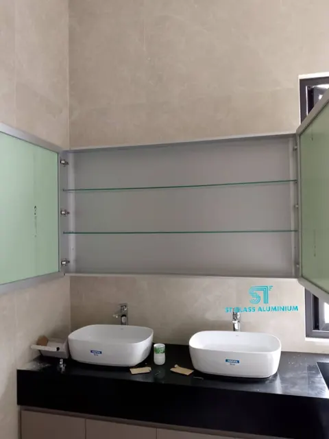 Mirror Cabinet — Mirror, Backsplash & Colour Glass by ST Glass Aluminium thumbnail 4