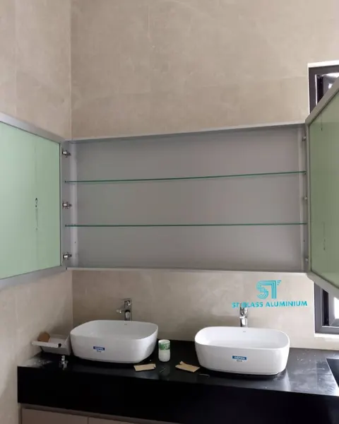 Mirror Cabinet — Mirror, Backsplash & Colour Glass by ST Glass Aluminium thumbnail 3