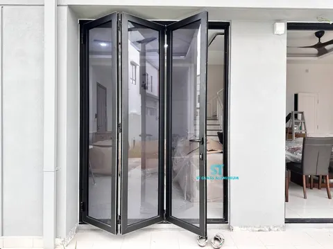 Folding Glass Door — Folding Door by ST Glass Aluminium thumbnail 2