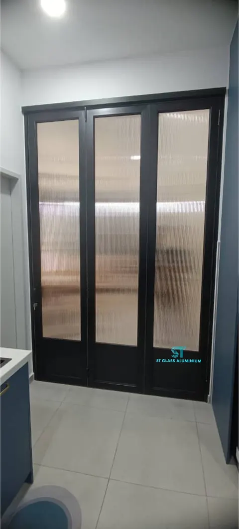 Rib Glass Folding Door — Folding Door by ST Glass Aluminium thumbnail 2