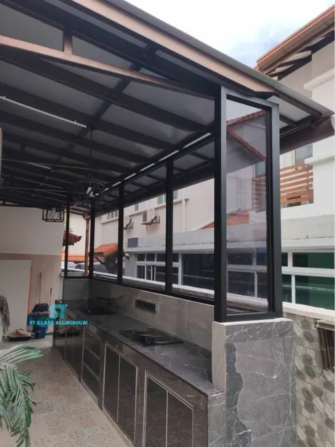 Fixed Glass — Glass Partition & Glass Work by ST Glass Aluminium thumbnail 2