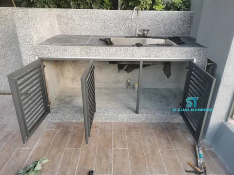 Louvred Door — Louvred & Aluminium Hollow by ST Glass Aluminium thumbnail 2