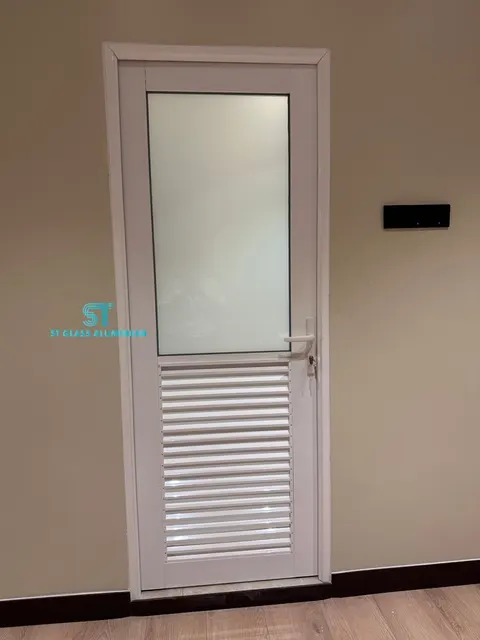 Louvred Swing Door — Louvred & Aluminium Hollow by ST Glass Aluminium thumbnail 2