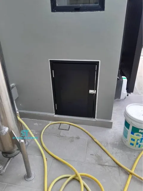 Rubbish Door — Louvred & Aluminium Hollow by ST Glass Aluminium thumbnail 1