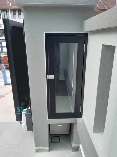 Rubbish Door — Louvred & Aluminium Hollow by ST Glass Aluminium thumbnail 1