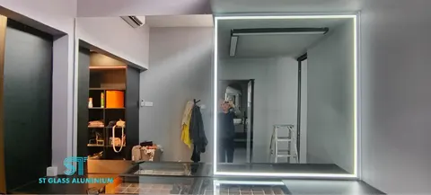 Led Mirror — Mirror, Backsplash & Colour Glass by ST Glass Aluminium thumbnail 3