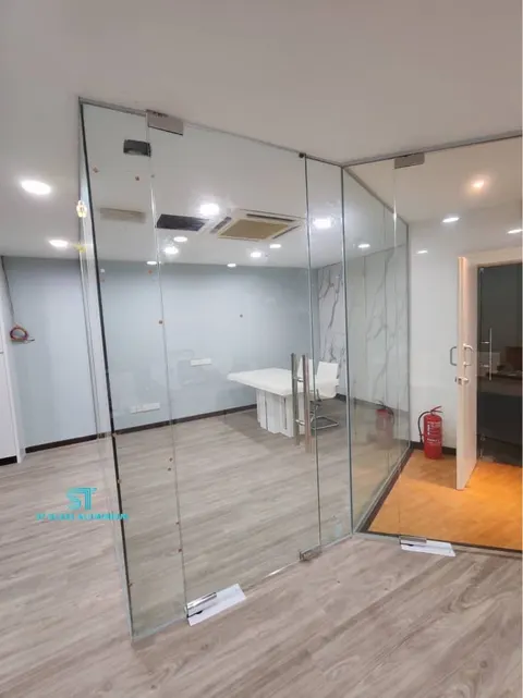 Office Tempered Glass Partition — Office Glass Partition by ST Glass Aluminium thumbnail 2