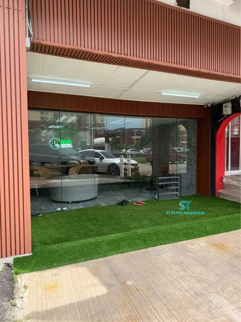 Tempered Glass Door — Office Glass Partition by ST Glass Aluminium thumbnail 3