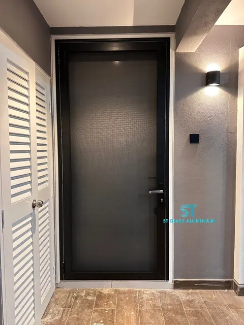 Mesh Swing Door — Security Mesh by ST Glass Aluminium thumbnail 4
