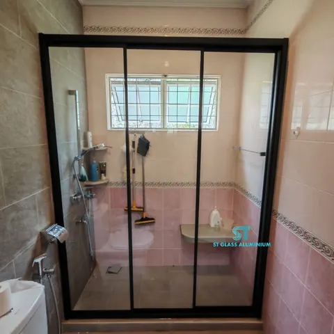 Shower Screen Sliding — Shower Screen by ST Glass Aluminium thumbnail 2