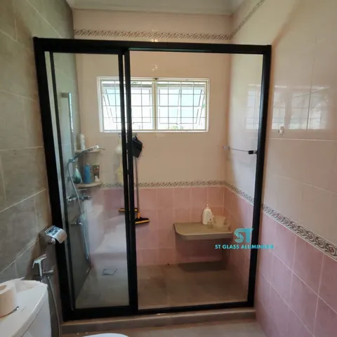 Shower Screen Sliding — Shower Screen by ST Glass Aluminium thumbnail 3