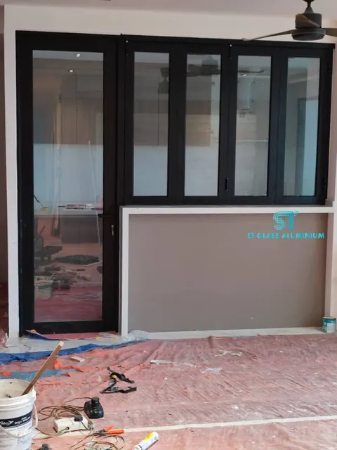 Folding Window With Swing Door — Window Series by ST Glass Aluminium thumbnail 1