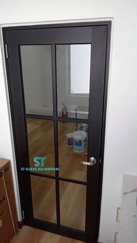 Lattice Design @ Swing Door — Swing Door by ST Glass Aluminium thumbnail 3