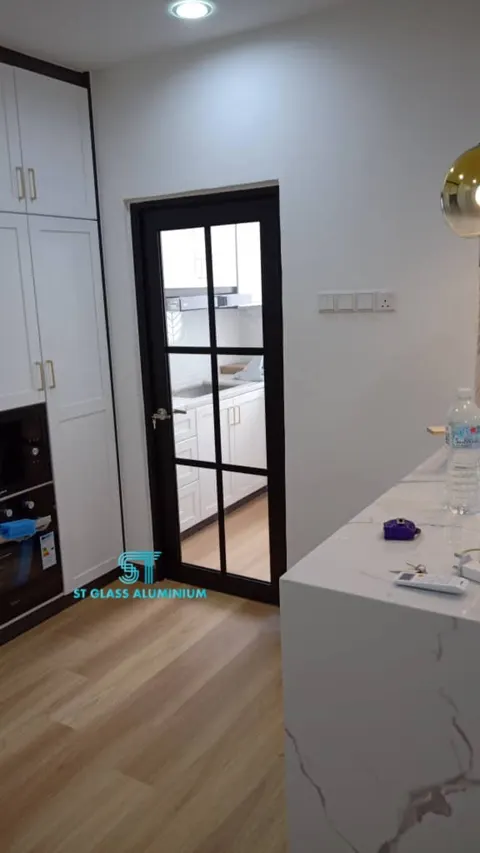Lattice Design @ Swing Door — Swing Door by ST Glass Aluminium thumbnail 1