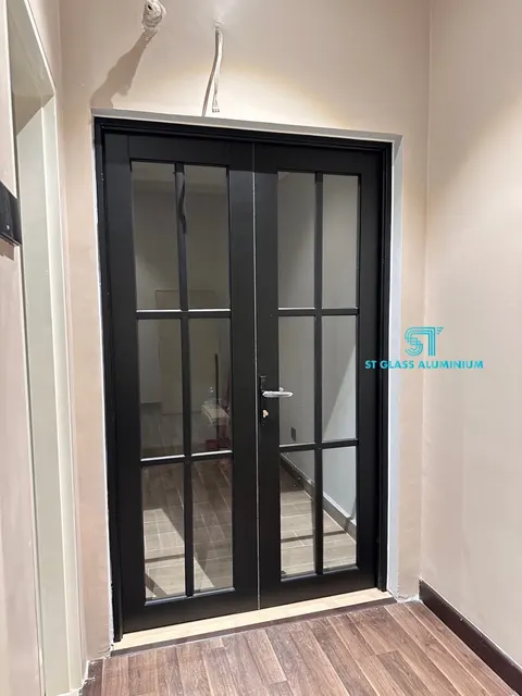 Lattice Double Swing Door — Swing Door by ST Glass Aluminium thumbnail 3