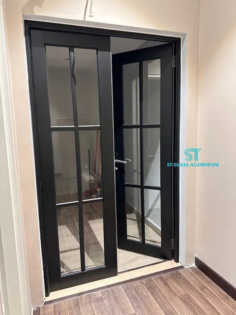Lattice Double Swing Door — Swing Door by ST Glass Aluminium thumbnail 2