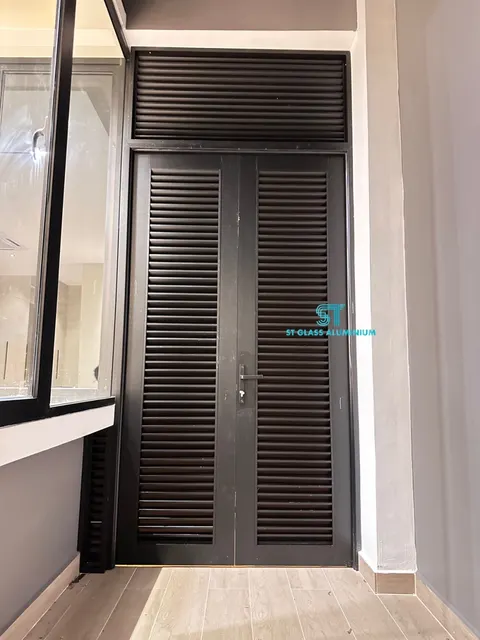 Louvred Double Swing Door