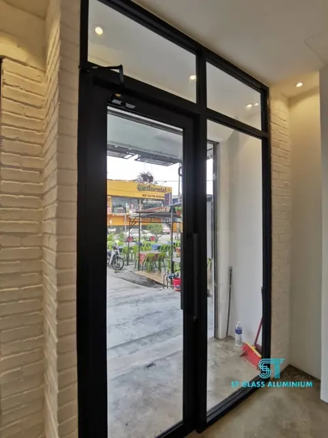 Swing Door With Fixed Glass — Swing Door by ST Glass Aluminium thumbnail 1