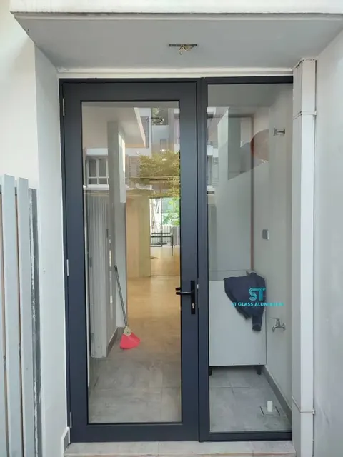 Swing Door With Fixed Glass — Swing Door by ST Glass Aluminium thumbnail 1