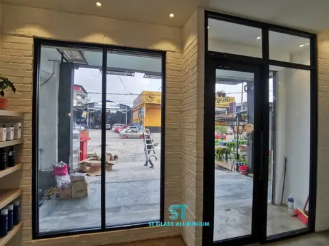 Swing Door With Fixed Glass — Swing Door by ST Glass Aluminium thumbnail 4
