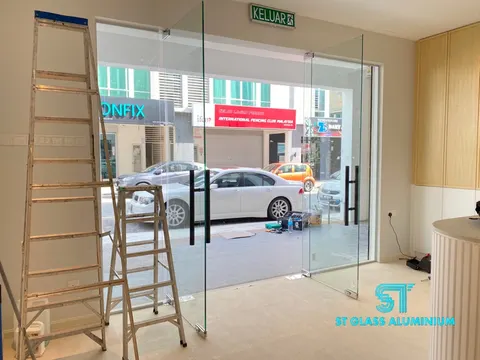 Tempered Glass Door — Tempered Glass Door by ST Glass Aluminium thumbnail 2
