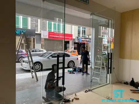 Tempered Glass Door — Tempered Glass Door by ST Glass Aluminium thumbnail 4