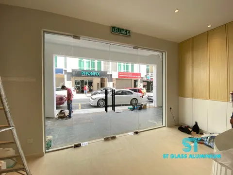 Tempered Glass Door — Tempered Glass Door by ST Glass Aluminium thumbnail 5