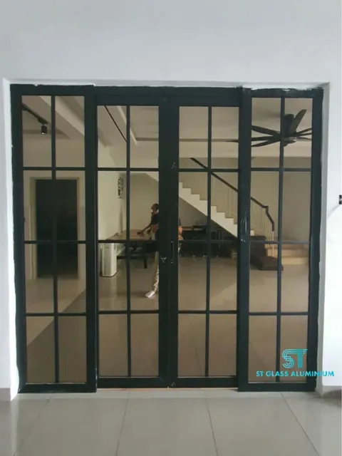 Bronze Mirror Hanging Sliding Door — Trackless Sliding Door by ST Glass Aluminium thumbnail 1