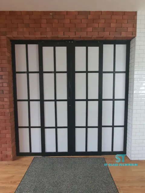 Bronze Mirror Hanging Sliding Door — Trackless Sliding Door by ST Glass Aluminium thumbnail 2