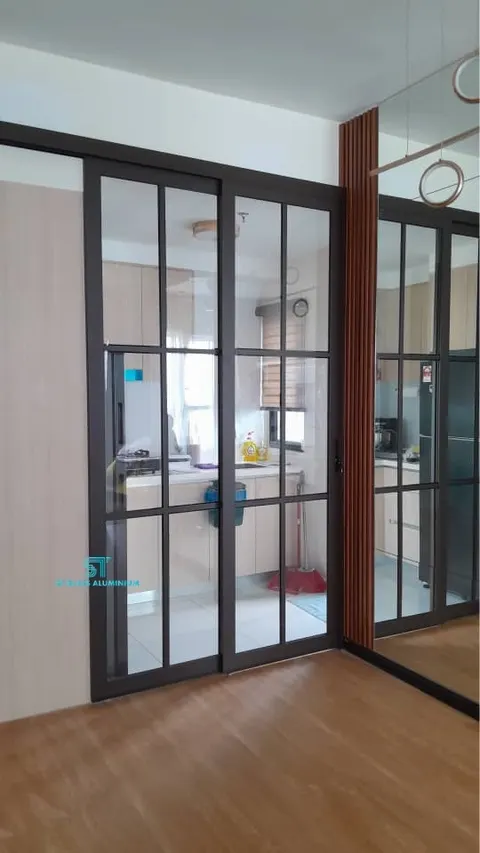 Hanging Sliding Door — Trackless Sliding Door by ST Glass Aluminium thumbnail 1