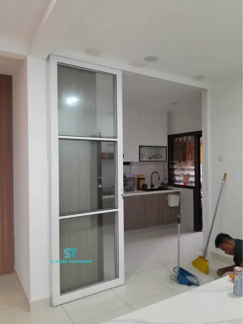 Hanging Sliding Door — Trackless Sliding Door by ST Glass Aluminium thumbnail 2