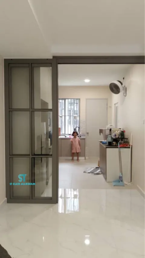 Hanging Sliding Door — Trackless Sliding Door by ST Glass Aluminium thumbnail 2
