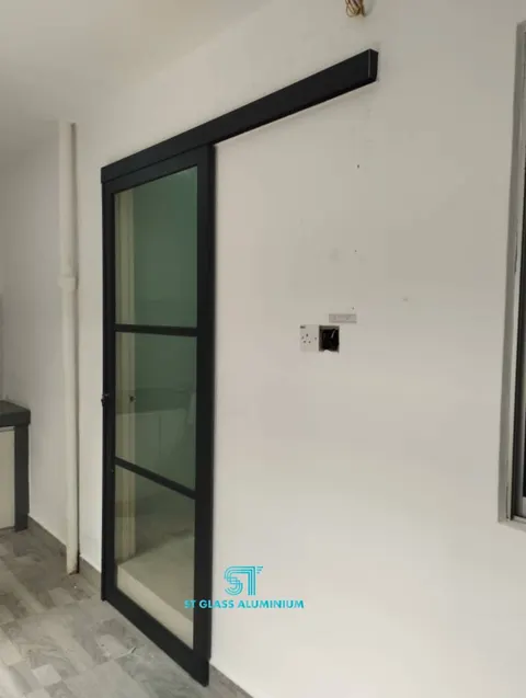 Hanging Sliding Door — Trackless Sliding Door by ST Glass Aluminium thumbnail 2