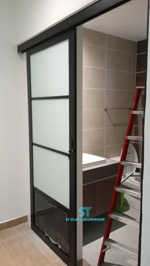 Hanging Sliding Door — Trackless Sliding Door by ST Glass Aluminium thumbnail 1