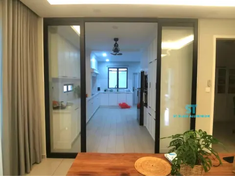 Hanging Sliding Door — Trackless Sliding Door by ST Glass Aluminium thumbnail 2