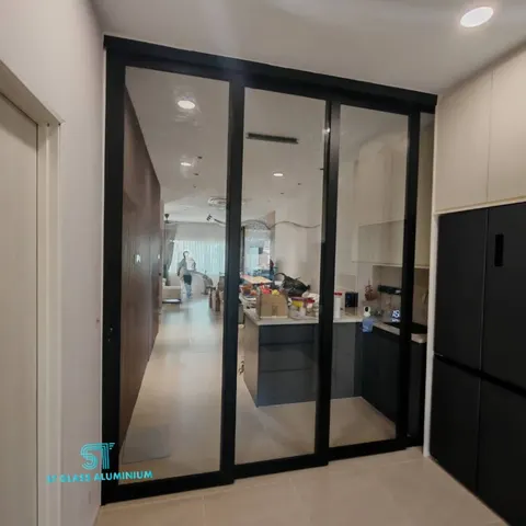 Hanging Sliding Door — Trackless Sliding Door by ST Glass Aluminium thumbnail 3