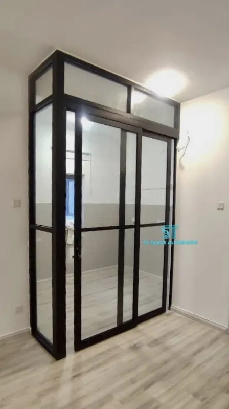 Hanging Sliding Door — Trackless Sliding Door by ST Glass Aluminium thumbnail 1