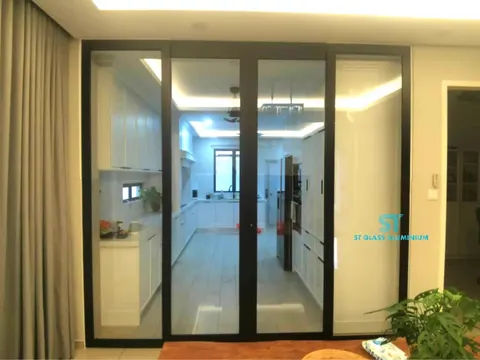 Hanging Sliding Door — Trackless Sliding Door by ST Glass Aluminium thumbnail 1