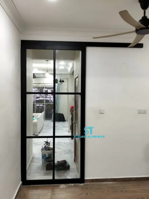 Hanging Sliding Door — Trackless Sliding Door by ST Glass Aluminium thumbnail 1
