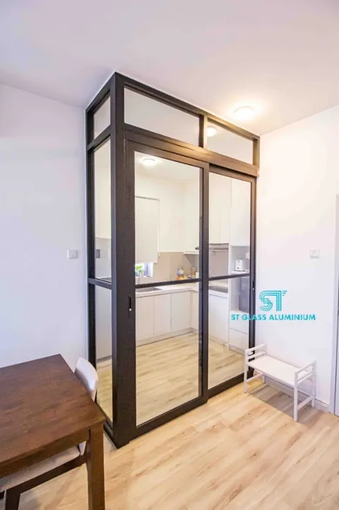 Hanging Sliding Door — Trackless Sliding Door by ST Glass Aluminium thumbnail 3