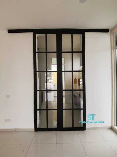 Hanging Sliding Door — Trackless Sliding Door by ST Glass Aluminium thumbnail 1