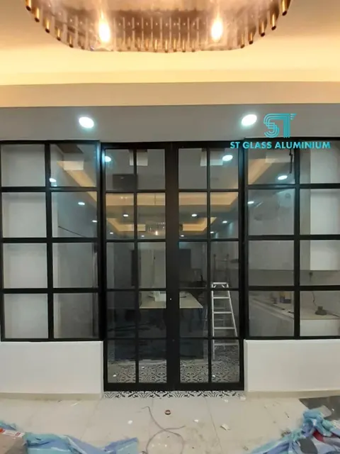 Hanging Sliding Door — Trackless Sliding Door by ST Glass Aluminium thumbnail 3