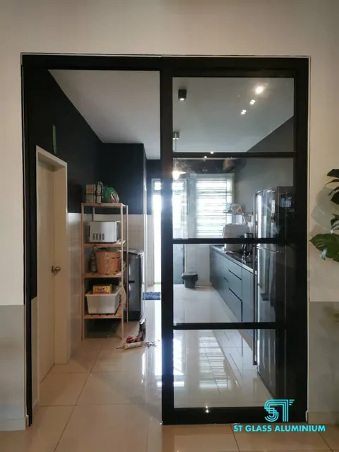Hanging Sliding Door — Trackless Sliding Door by ST Glass Aluminium thumbnail 2