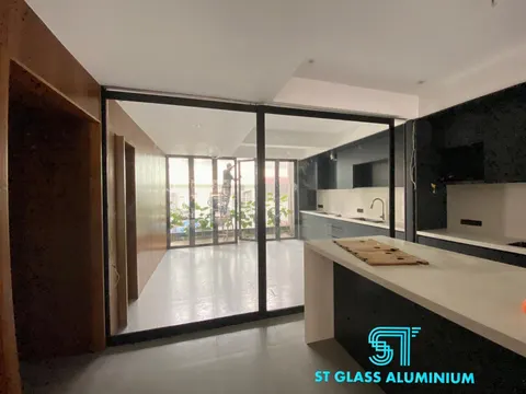 Hanging Sliding Door — Trackless Sliding Door by ST Glass Aluminium thumbnail 1