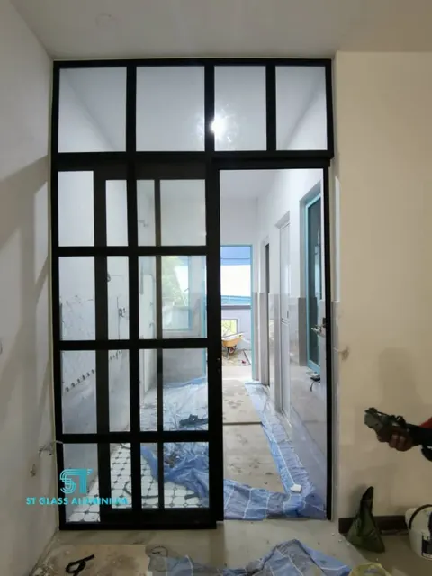 Hanging Sliding Door — Trackless Sliding Door by ST Glass Aluminium thumbnail 2