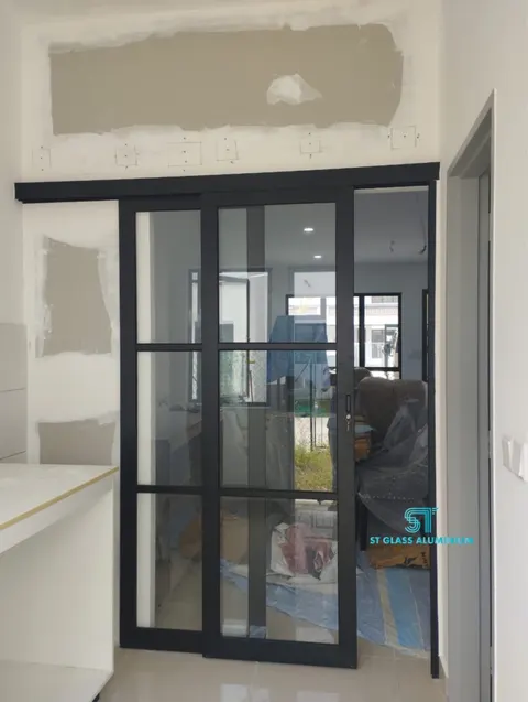 Hanging Sliding Door — Trackless Sliding Door by ST Glass Aluminium thumbnail 2