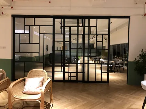 Hanging Sliding Door — Trackless Sliding Door by ST Glass Aluminium thumbnail 4