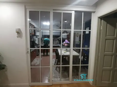 Hanging Sliding Door — Trackless Sliding Door by ST Glass Aluminium thumbnail 1